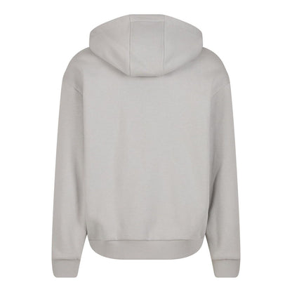 Light Asphalt - Back - Build Your Brand Unisex Adult Fluffy Full Zip Hoodie