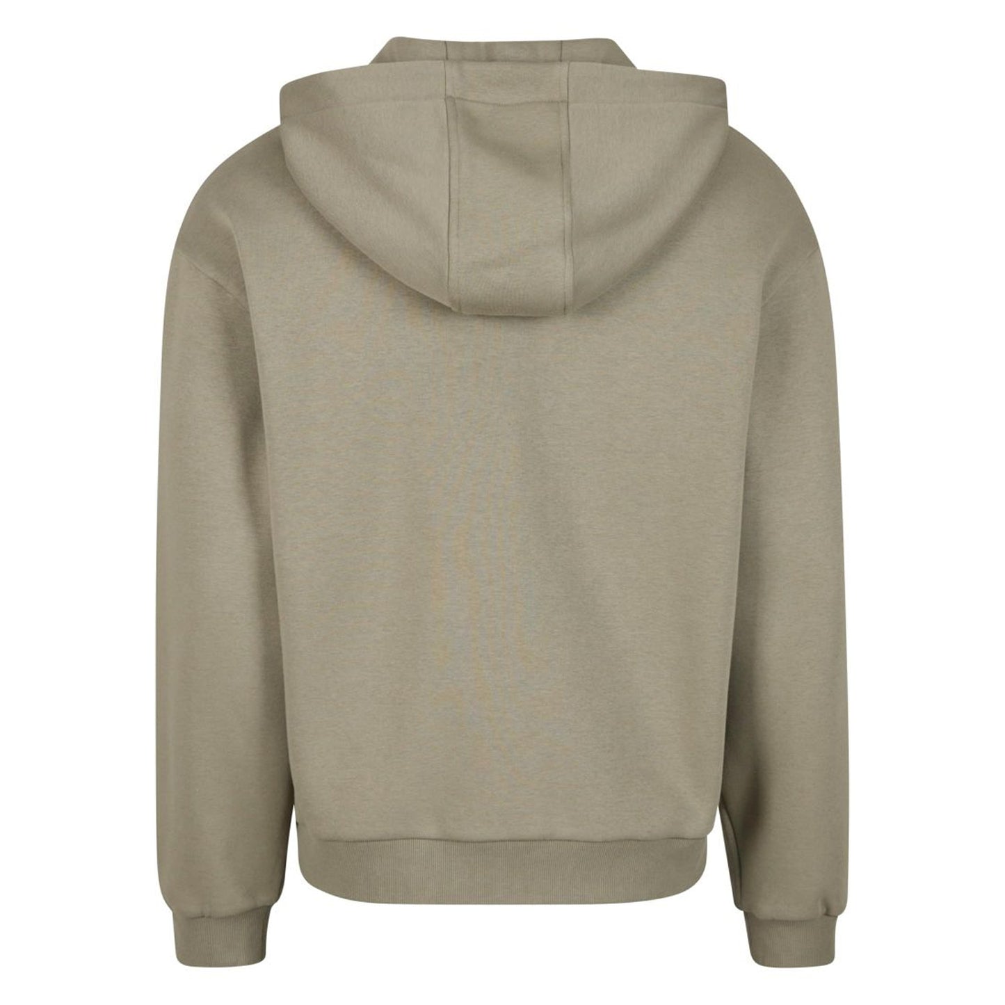 Pale Olive - Back - Build Your Brand Unisex Adult Fluffy Full Zip Hoodie