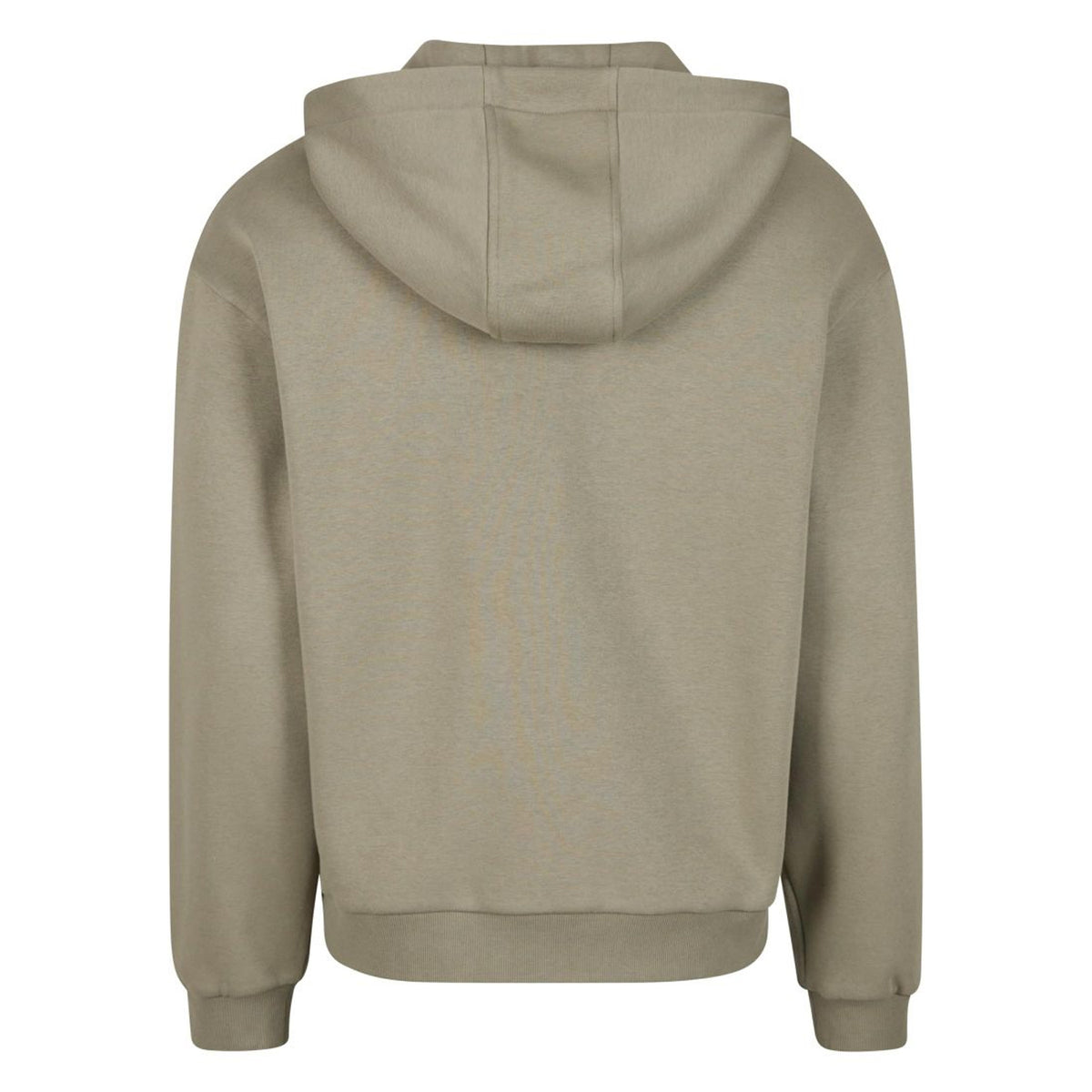 Pale Olive - Back - Build Your Brand Unisex Adult Fluffy Full Zip Hoodie
