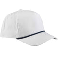White-Navy - Front - Beechfield Coolmax Baseball Cap