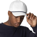White-Navy - Back - Beechfield Coolmax Baseball Cap