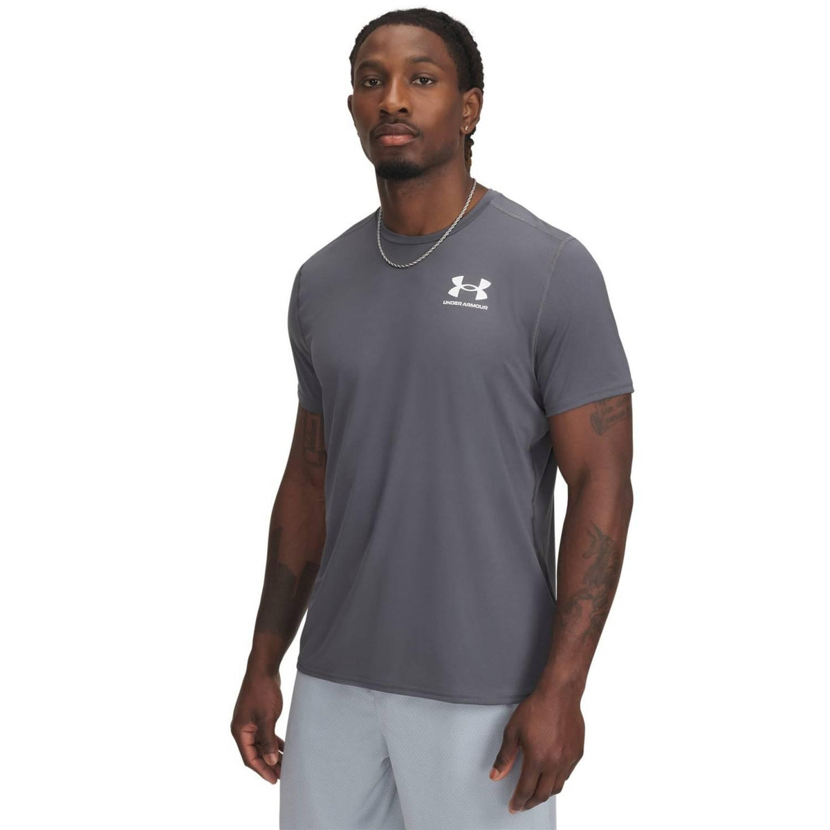 Castle Rock Grey - Side - Under Armour Unisex Adult HeatGear T-Shirt