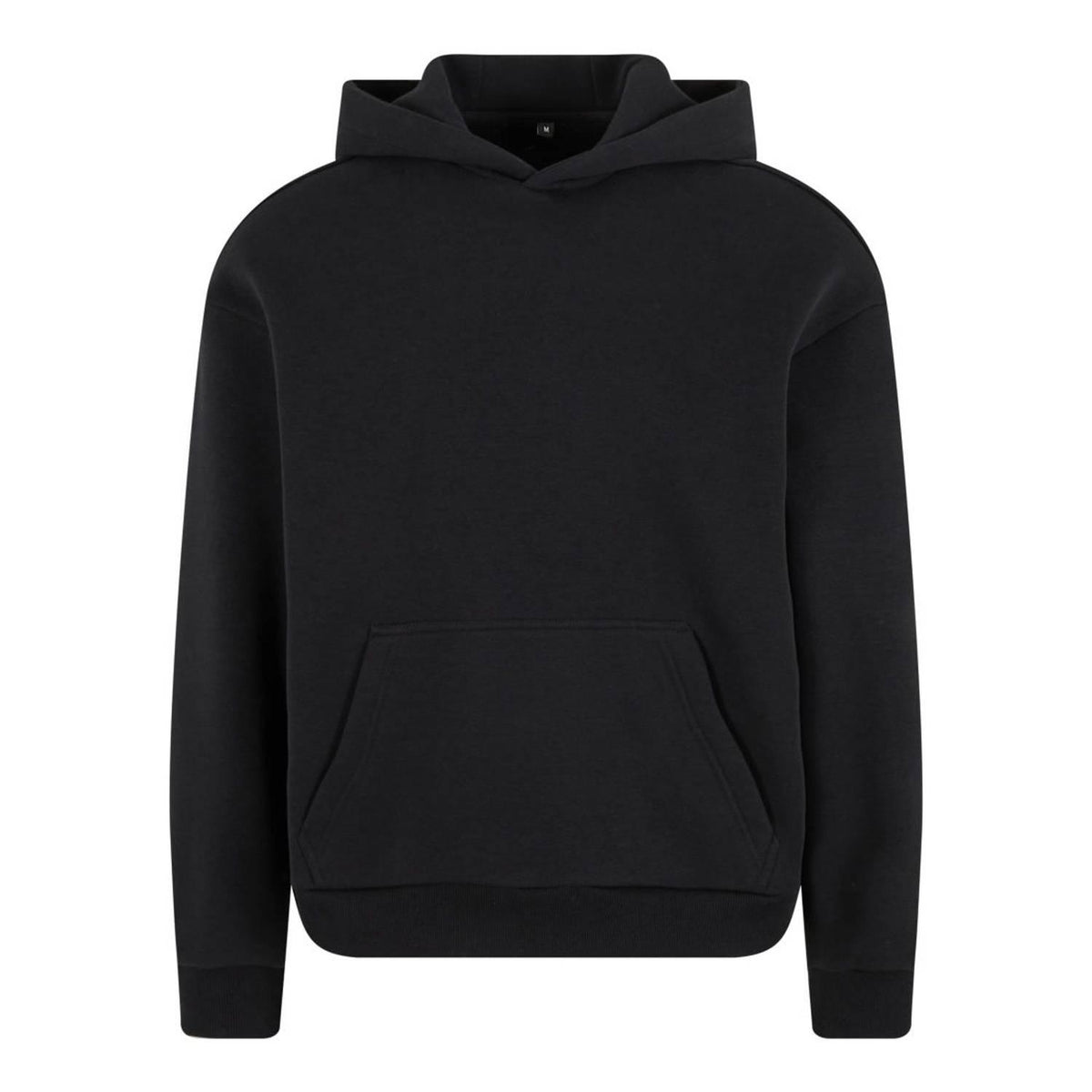Black - Front - Build Your Brand Unisex Adult Fluffy Pullover Hoodie