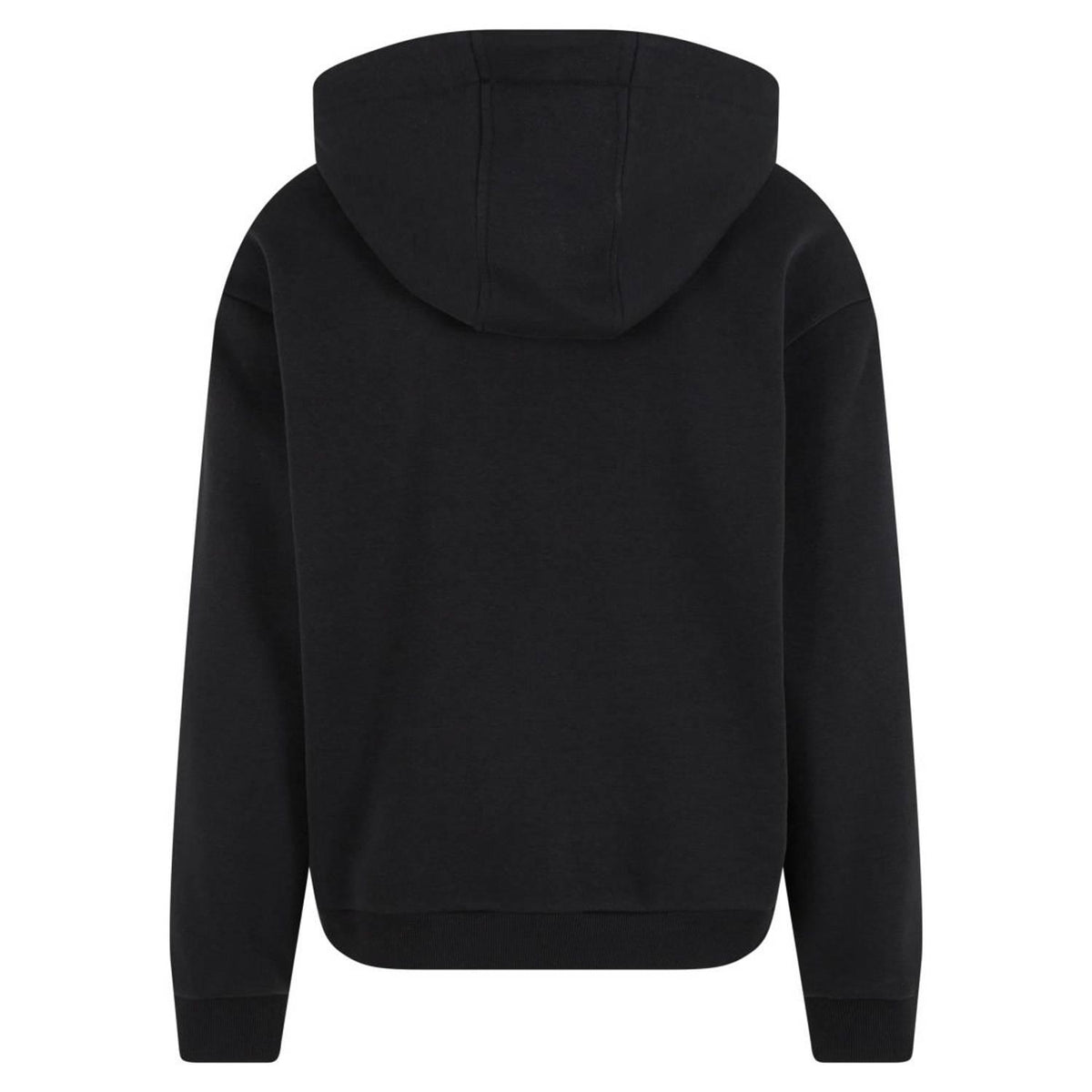 Black - Back - Build Your Brand Unisex Adult Fluffy Pullover Hoodie
