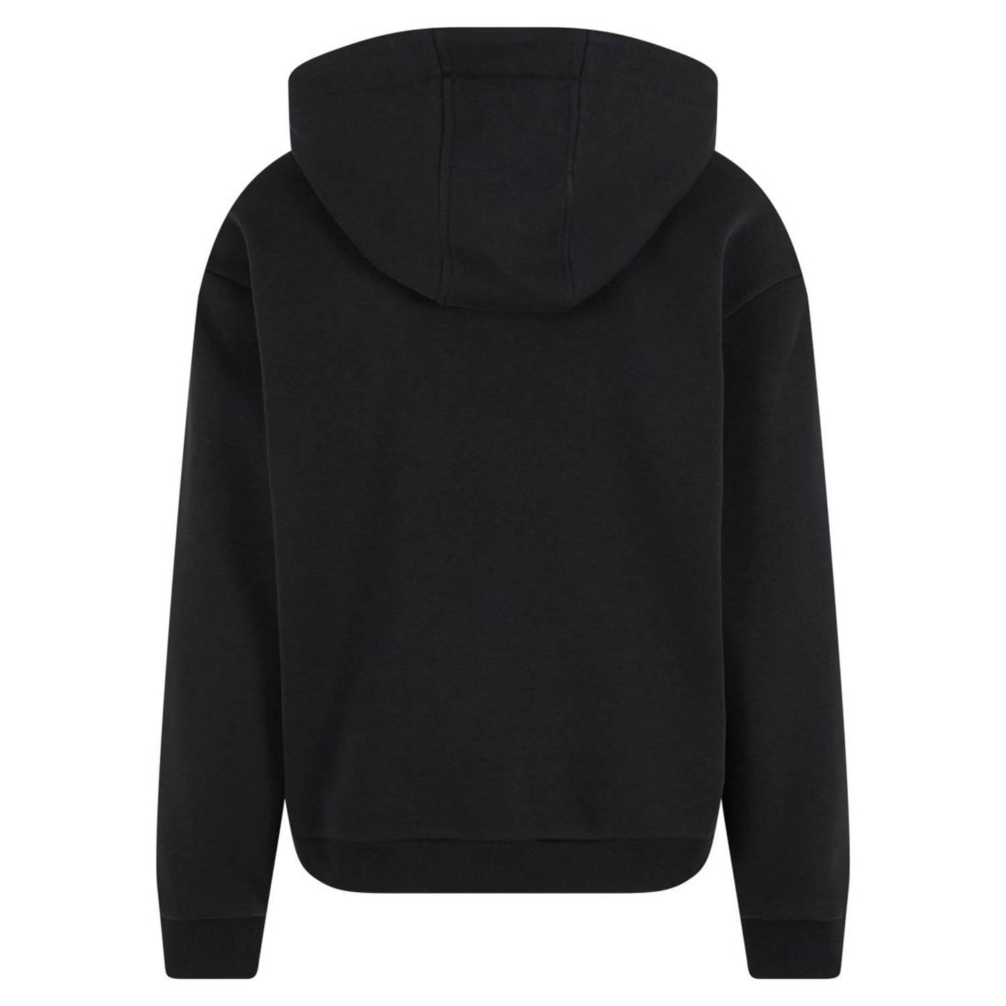 Black - Back - Build Your Brand Unisex Adult Fluffy Pullover Hoodie