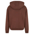 Chocolate Brown - Back - Build Your Brand Unisex Adult Fluffy Pullover Hoodie