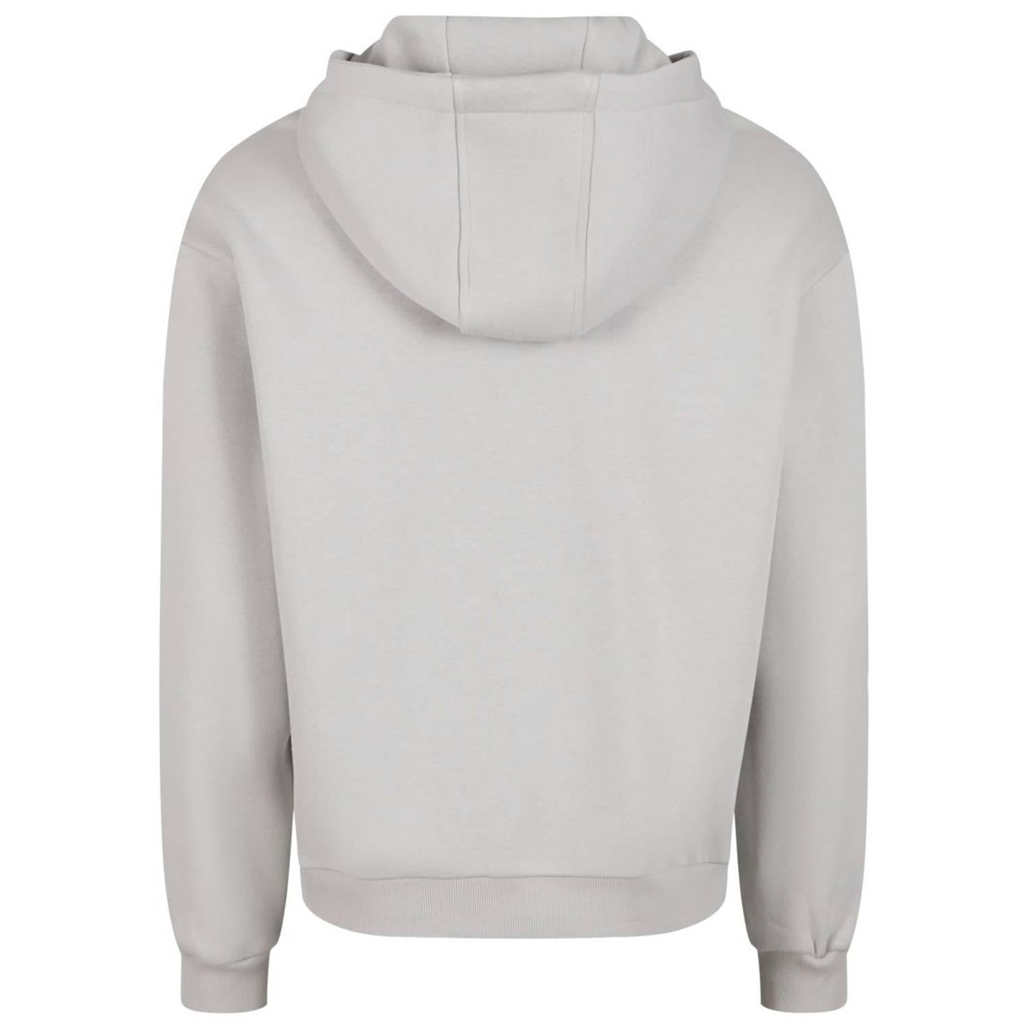 Light Asphalt - Back - Build Your Brand Unisex Adult Fluffy Pullover Hoodie