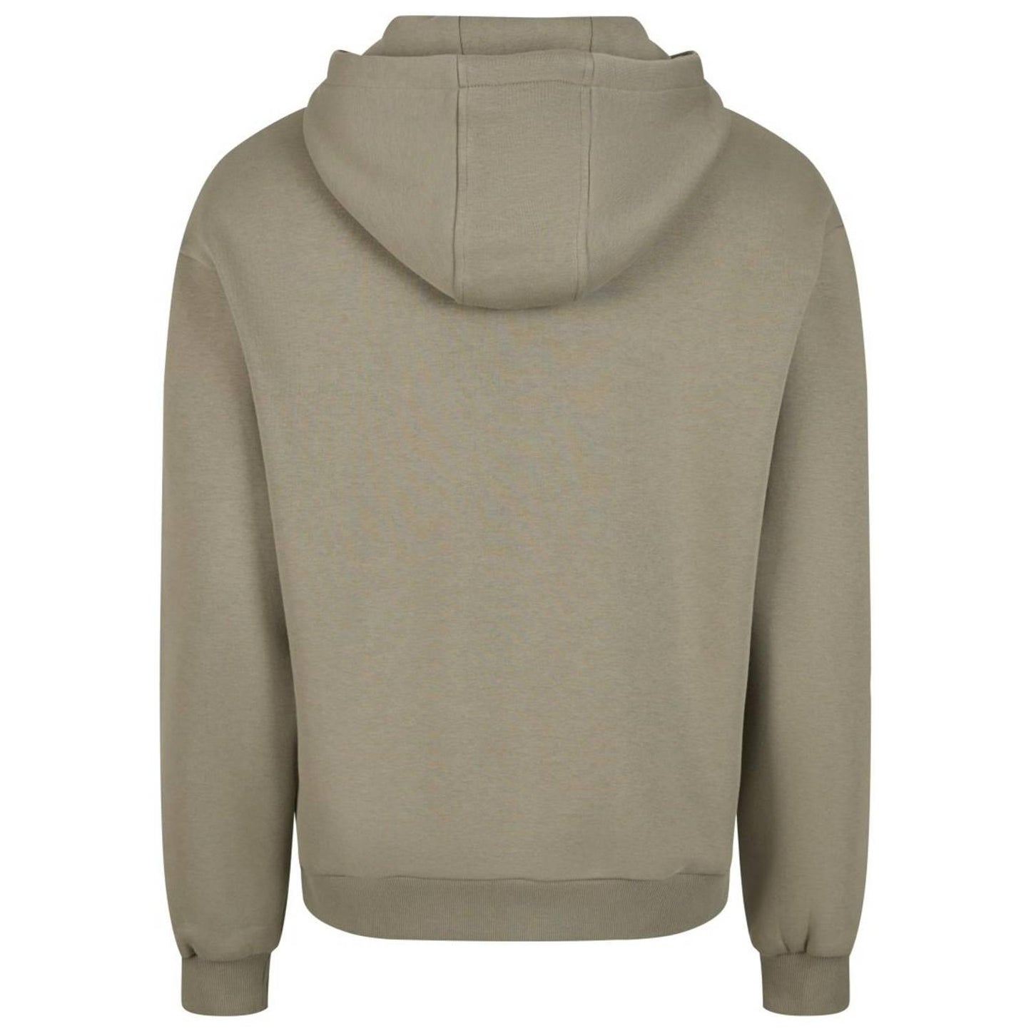 Pale Olive - Back - Build Your Brand Unisex Adult Fluffy Pullover Hoodie