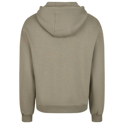 Pale Olive - Back - Build Your Brand Unisex Adult Fluffy Pullover Hoodie