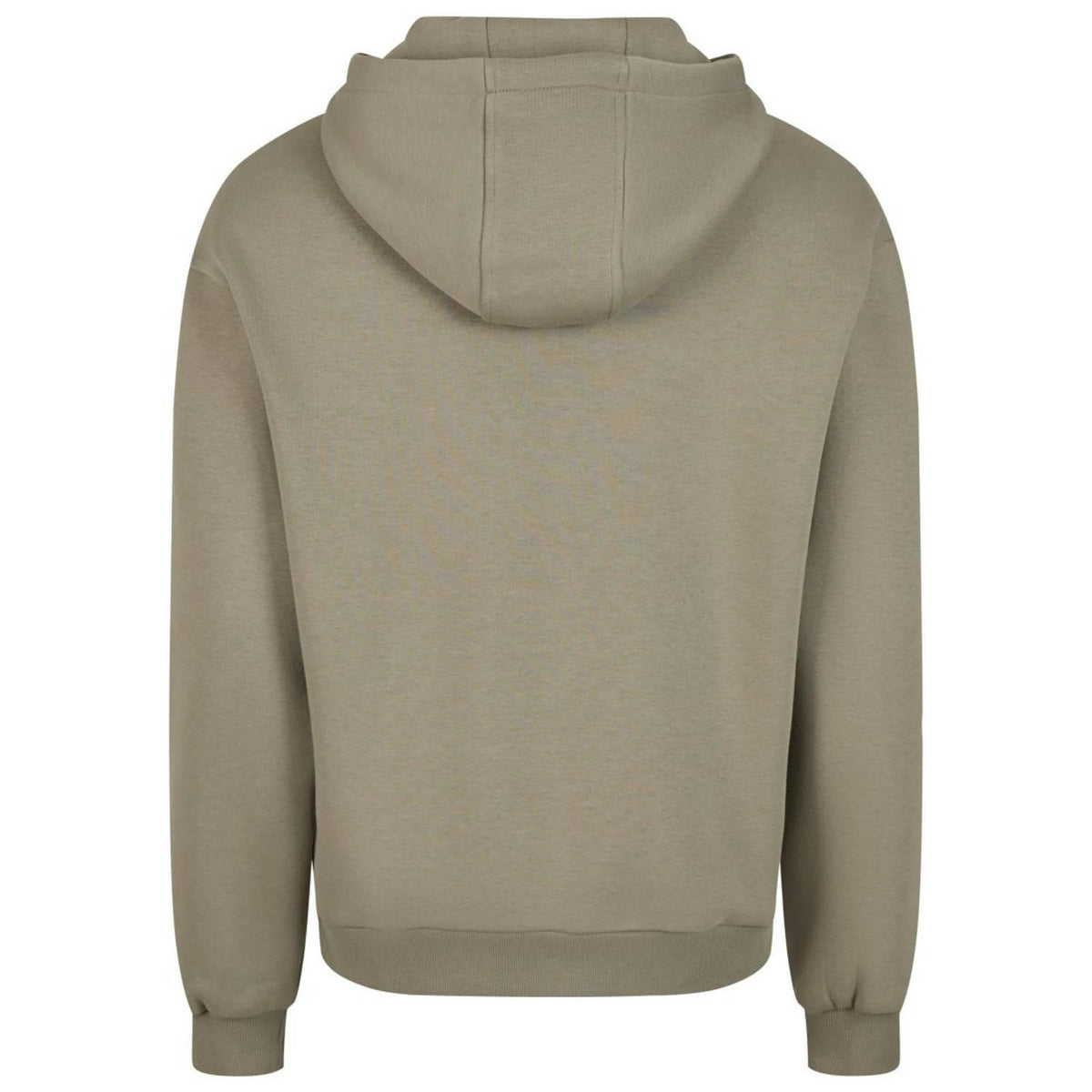 Pale Olive - Back - Build Your Brand Unisex Adult Fluffy Pullover Hoodie