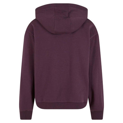 Plum Purple - Back - Build Your Brand Unisex Adult Fluffy Pullover Hoodie