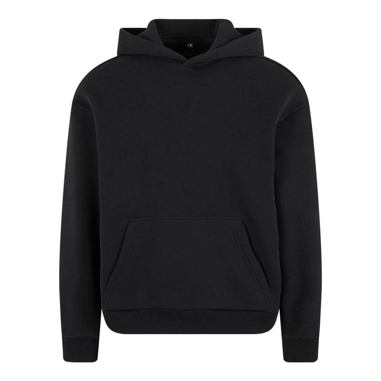 Black - Front - Build Your Brand Unisex Adult Fluffy Pullover Hoodie