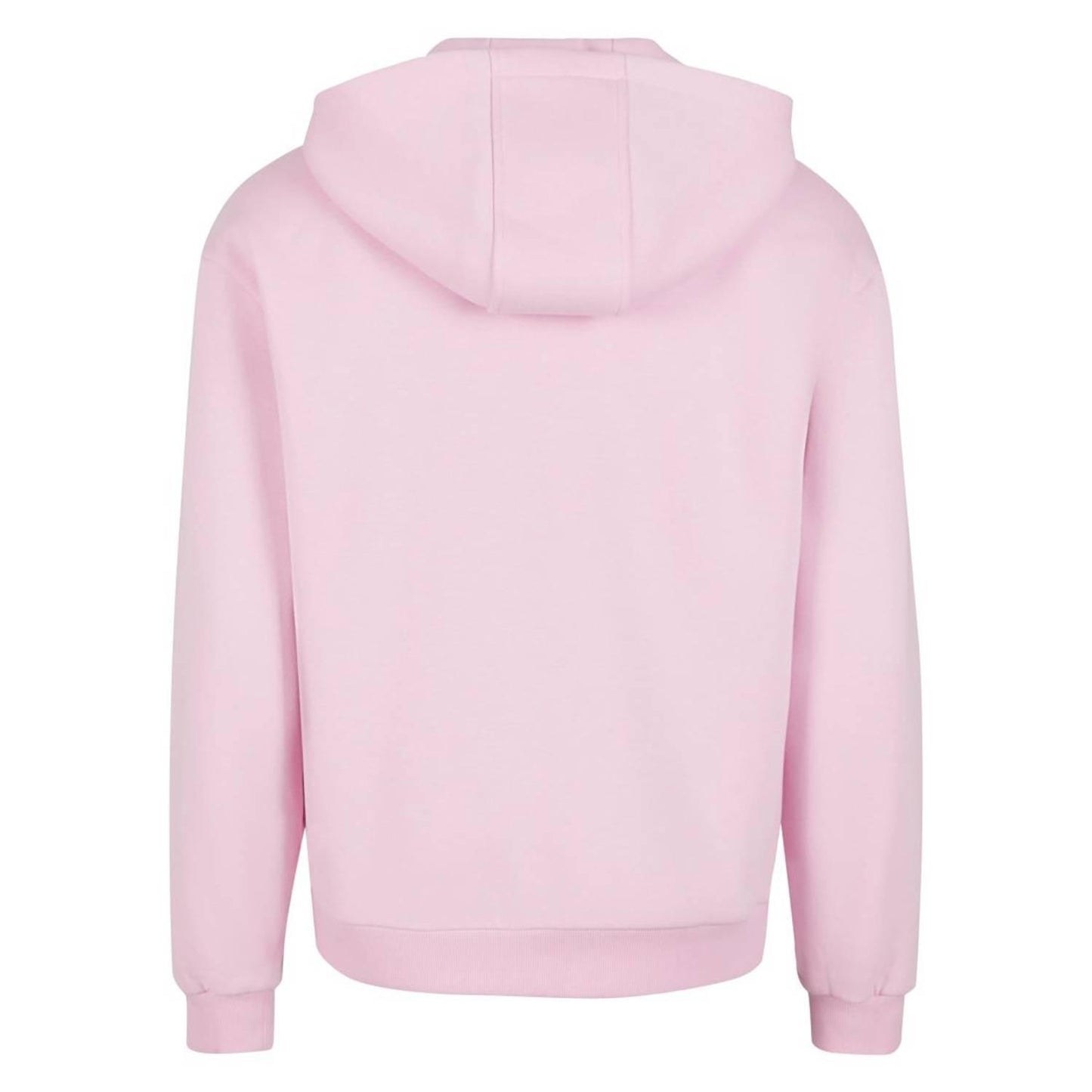 Soft Pink - Back - Build Your Brand Unisex Adult Fluffy Pullover Hoodie