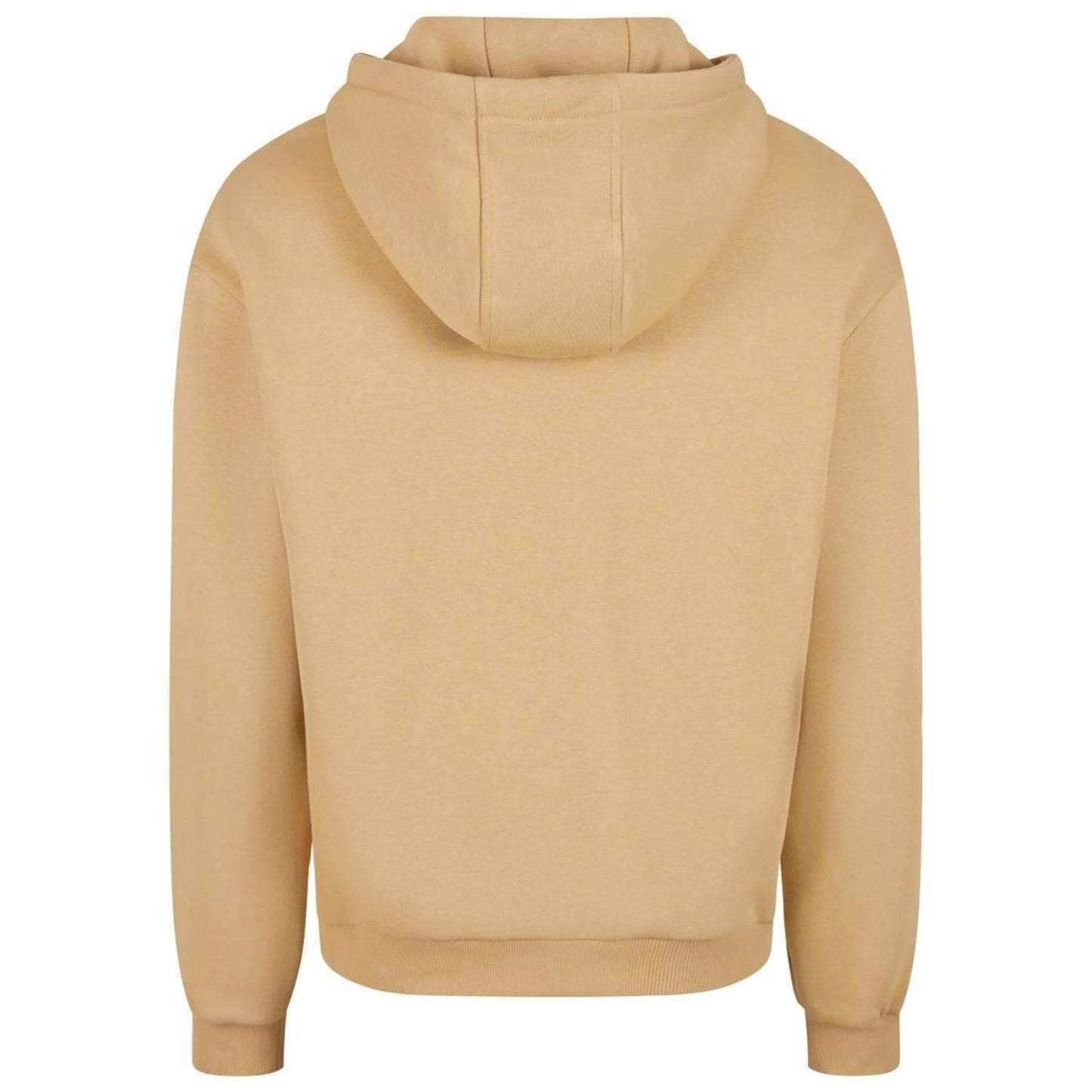 Union Beige - Back - Build Your Brand Unisex Adult Fluffy Pullover Hoodie
