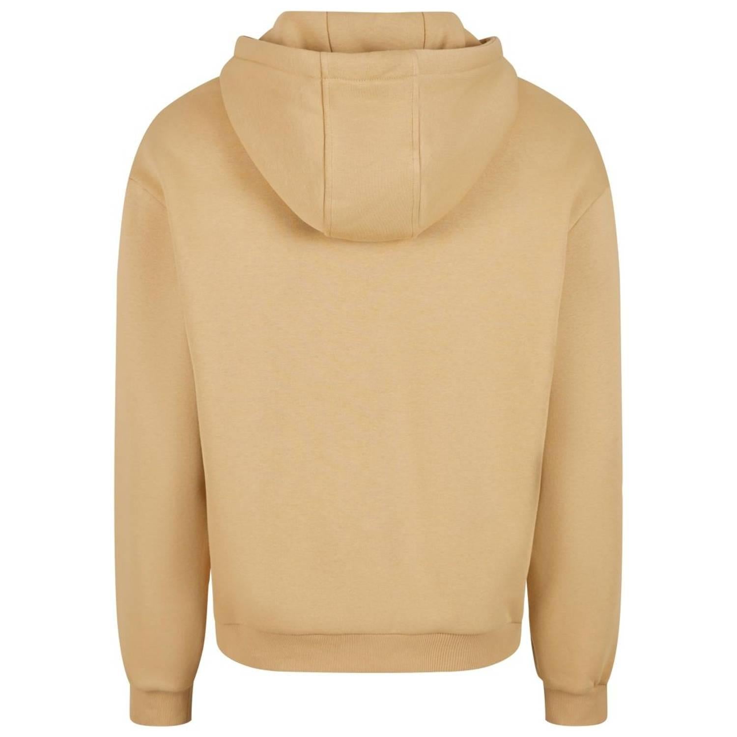 Union Beige - Back - Build Your Brand Unisex Adult Fluffy Pullover Hoodie