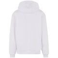 White - Back - Build Your Brand Unisex Adult Fluffy Pullover Hoodie