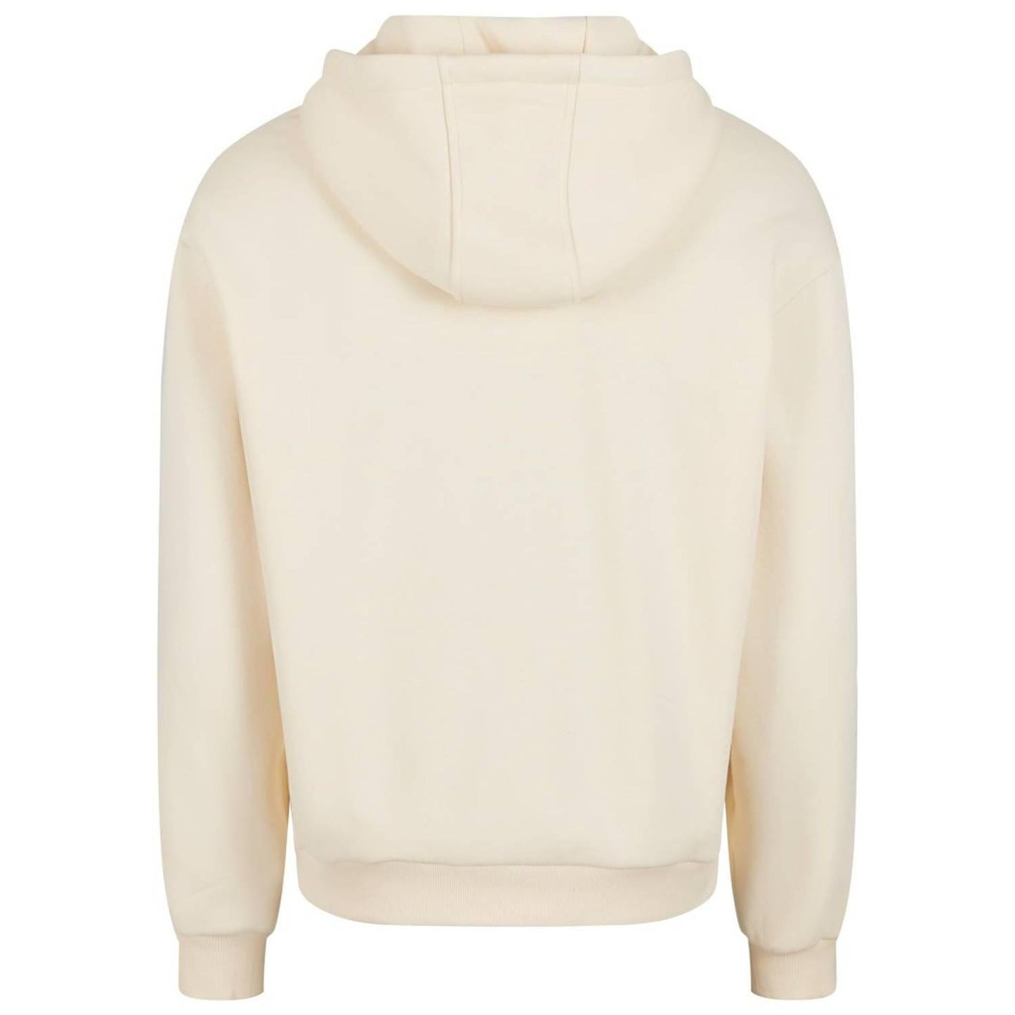 White Sand - Back - Build Your Brand Unisex Adult Fluffy Pullover Hoodie