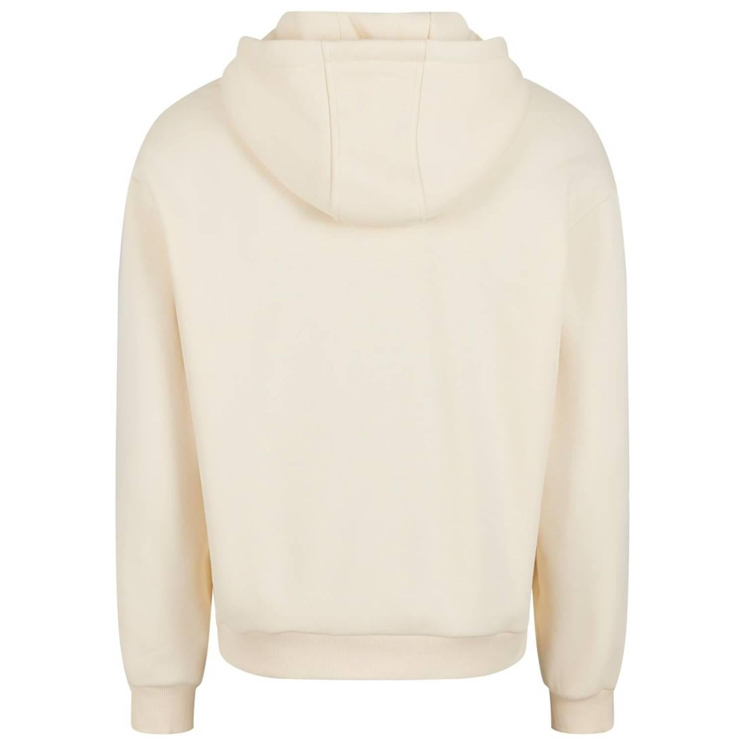 White Sand - Back - Build Your Brand Unisex Adult Fluffy Pullover Hoodie