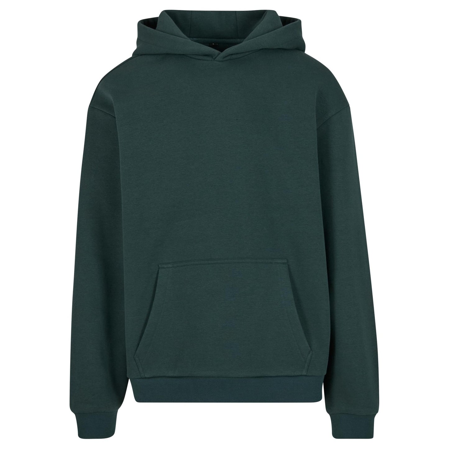 Bottle Green - Front - Build Your Brand Unisex Adult Fluffy Pullover Hoodie