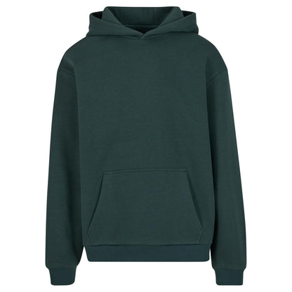 Bottle Green - Front - Build Your Brand Unisex Adult Fluffy Pullover Hoodie