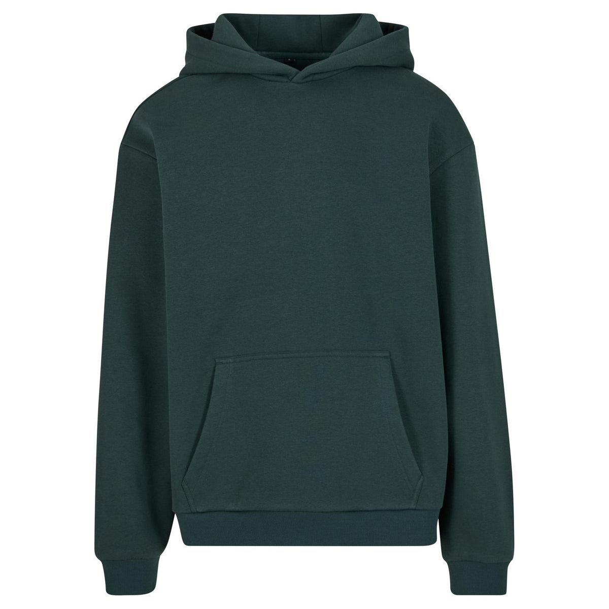 Bottle Green - Front - Build Your Brand Unisex Adult Fluffy Pullover Hoodie