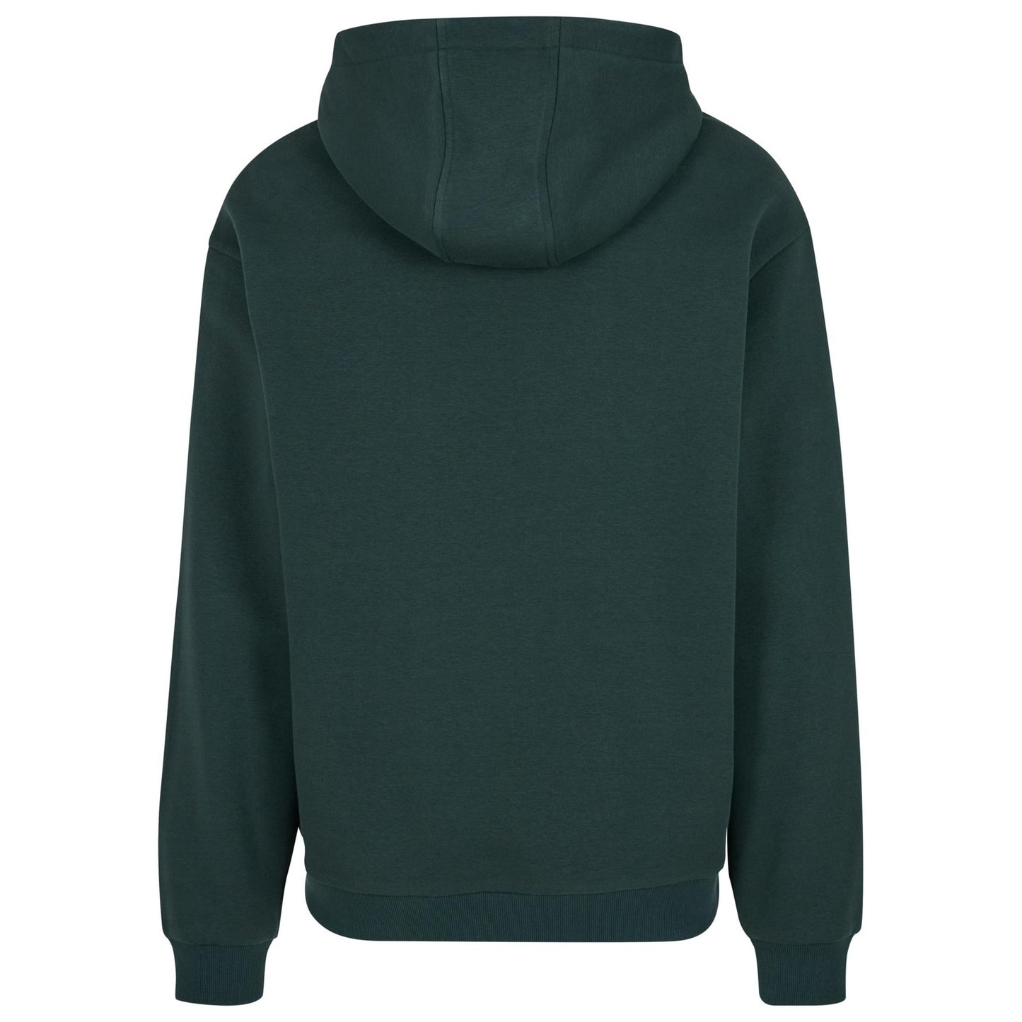 Bottle Green - Back - Build Your Brand Unisex Adult Fluffy Pullover Hoodie