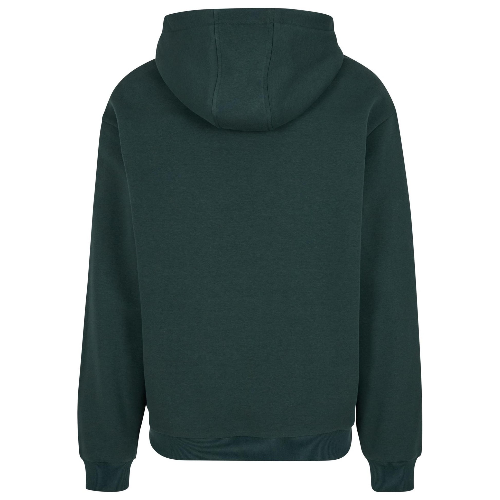 Bottle Green - Back - Build Your Brand Unisex Adult Fluffy Pullover Hoodie