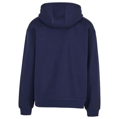 Navy - Back - Build Your Brand Unisex Adult Fluffy Pullover Hoodie