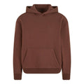 Chocolate Brown - Front - Build Your Brand Unisex Adult Fluffy Pullover Hoodie