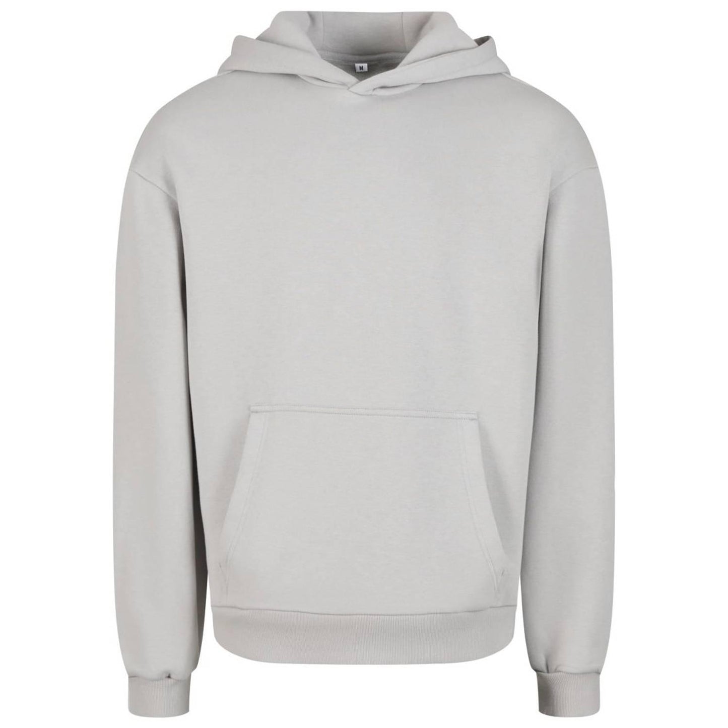 Light Asphalt - Front - Build Your Brand Unisex Adult Fluffy Pullover Hoodie