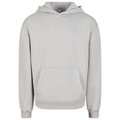 Light Asphalt - Front - Build Your Brand Unisex Adult Fluffy Pullover Hoodie