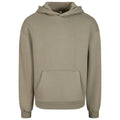 Pale Olive - Front - Build Your Brand Unisex Adult Fluffy Pullover Hoodie