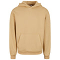 Union Beige - Front - Build Your Brand Unisex Adult Fluffy Pullover Hoodie