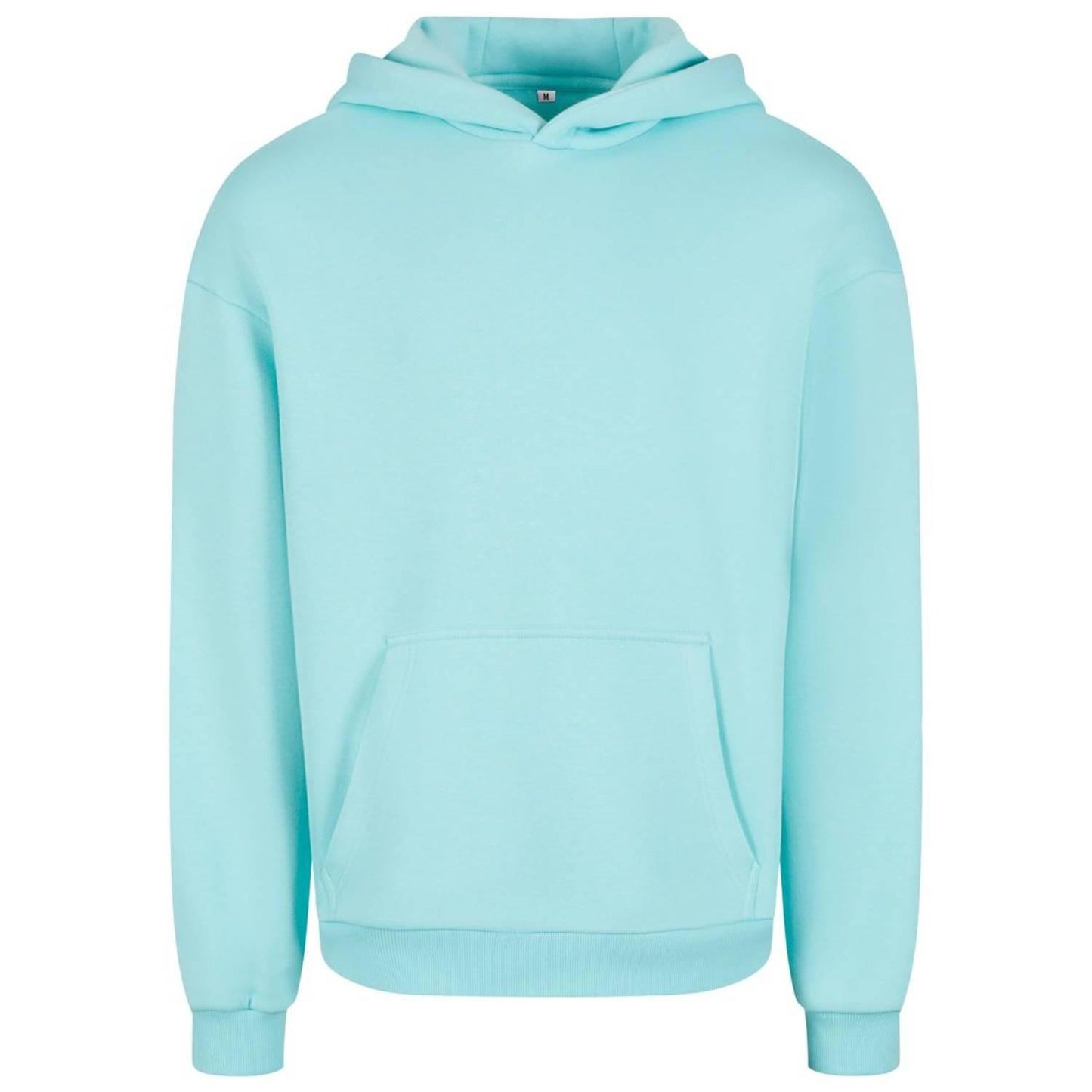 Beryl Blue - Front - Build Your Brand Unisex Adult Fluffy Pullover Hoodie