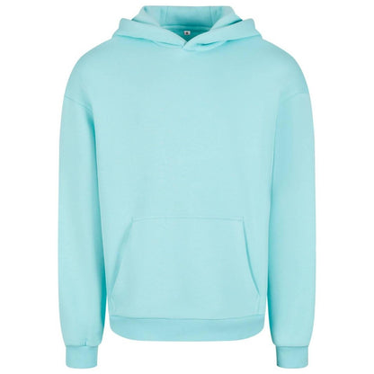 Beryl Blue - Front - Build Your Brand Unisex Adult Fluffy Pullover Hoodie