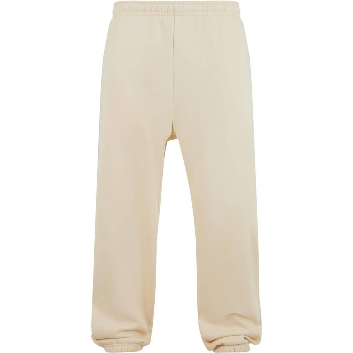 White Sand - Front - Build Your Brand Mens Fluffy Jogging Bottoms