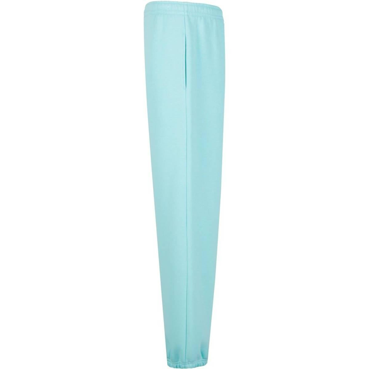 Beryl Blue - Side - Build Your Brand Mens Fluffy Jogging Bottoms