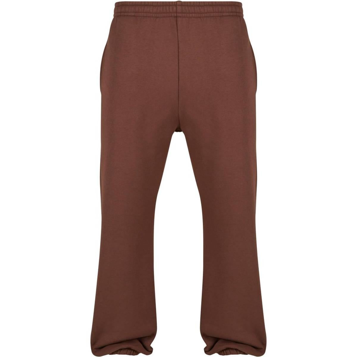 Chocolate Brown - Front - Build Your Brand Mens Fluffy Jogging Bottoms