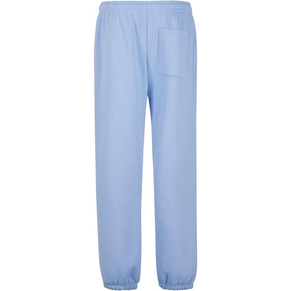 Powder Blue - Back - Build Your Brand Mens Fluffy Jogging Bottoms