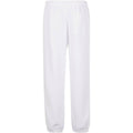 White - Back - Build Your Brand Mens Fluffy Jogging Bottoms