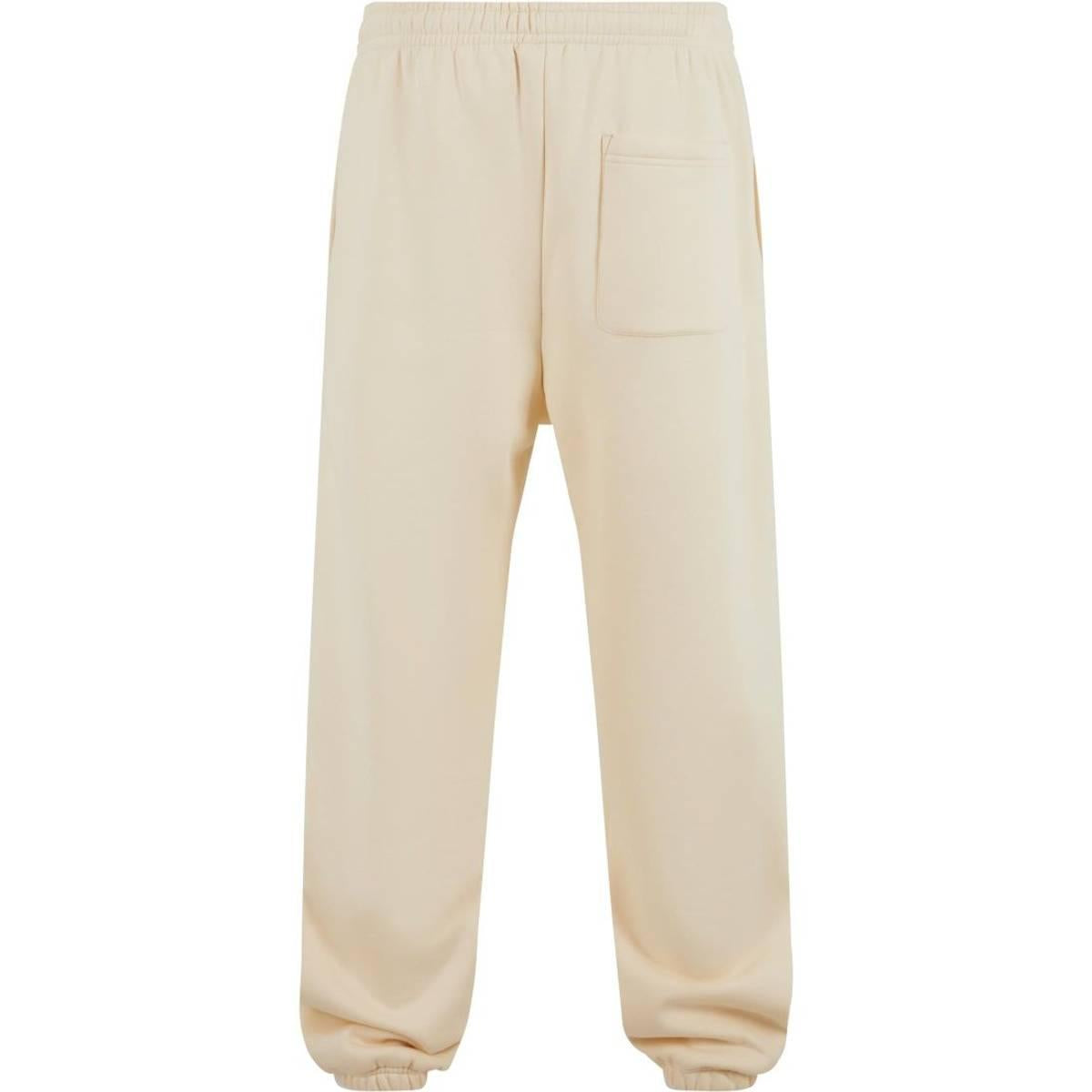 White Sand - Back - Build Your Brand Mens Fluffy Jogging Bottoms