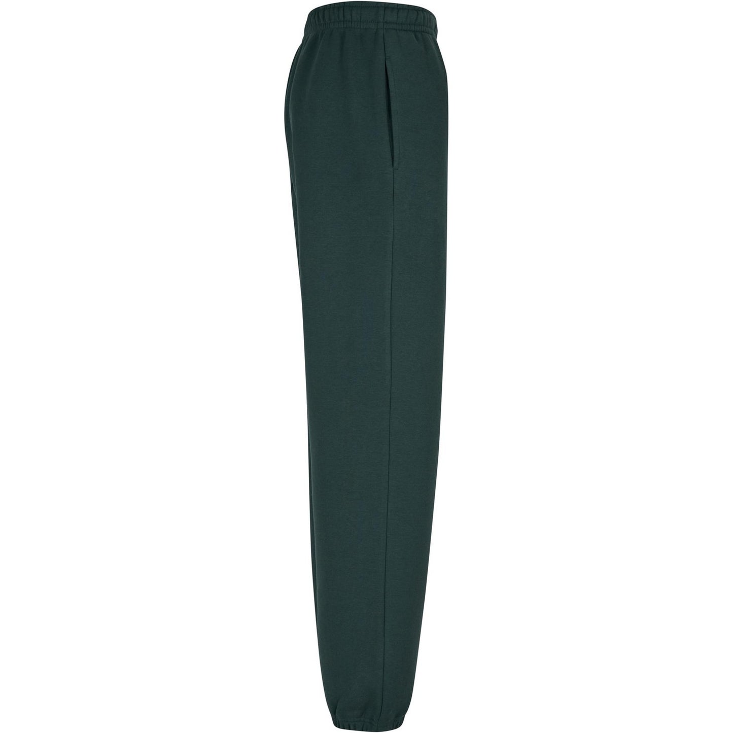 Bottle Green - Side - Build Your Brand Mens Fluffy Jogging Bottoms