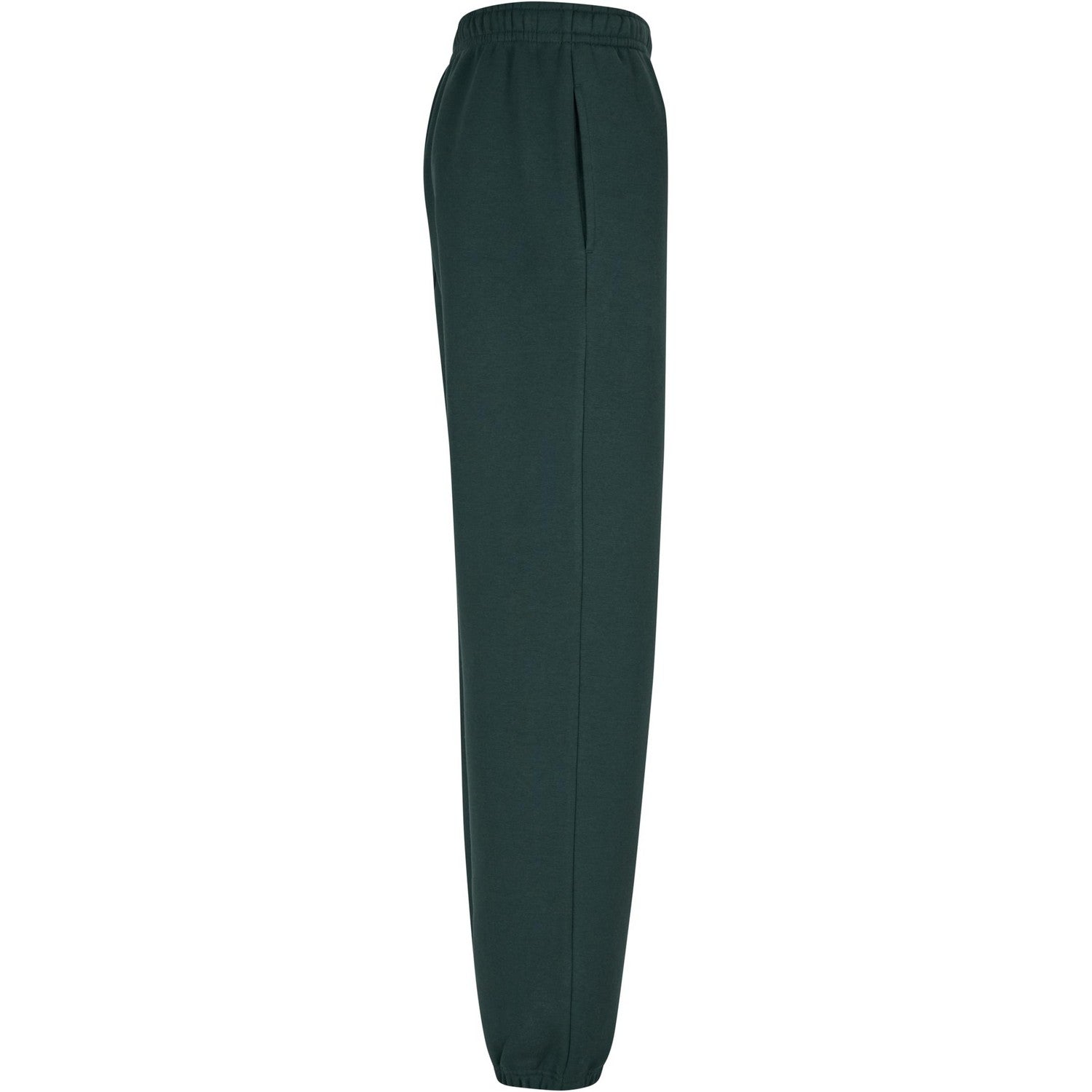 Bottle Green - Side - Build Your Brand Mens Fluffy Jogging Bottoms