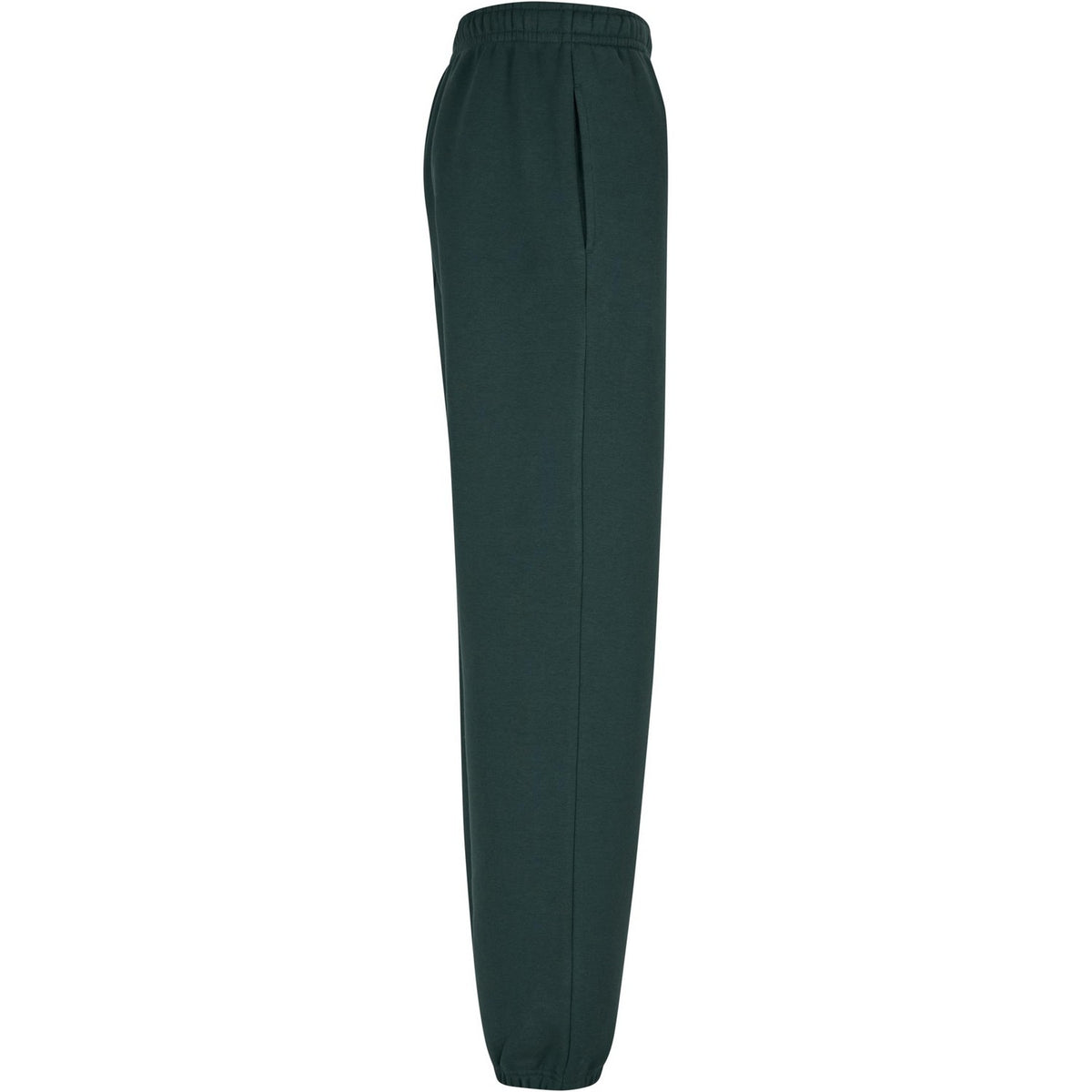 Bottle Green - Side - Build Your Brand Mens Fluffy Jogging Bottoms
