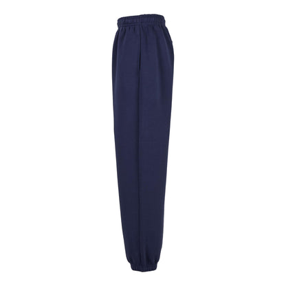 Navy - Side - Build Your Brand Mens Fluffy Jogging Bottoms