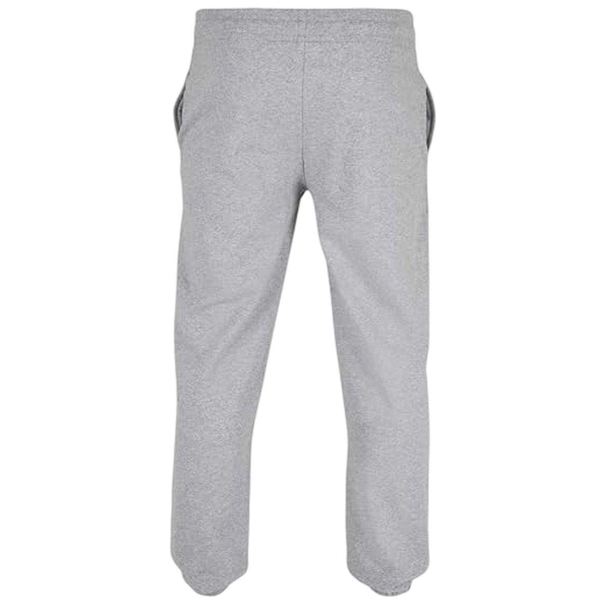 Heather Grey - Back - Build Your Brand Mens Fluffy Jogging Bottoms