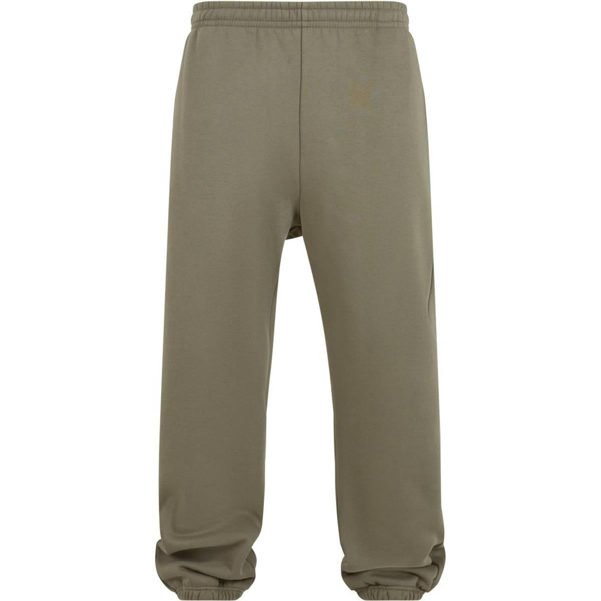 Pale Olive - Front - Build Your Brand Mens Fluffy Jogging Bottoms