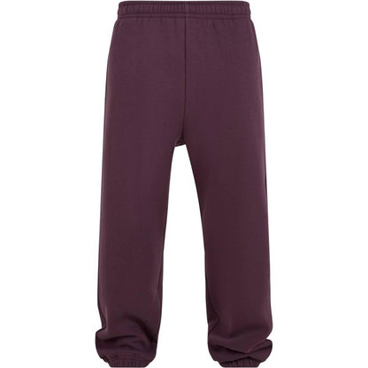 Plum Purple - Front - Build Your Brand Mens Fluffy Jogging Bottoms