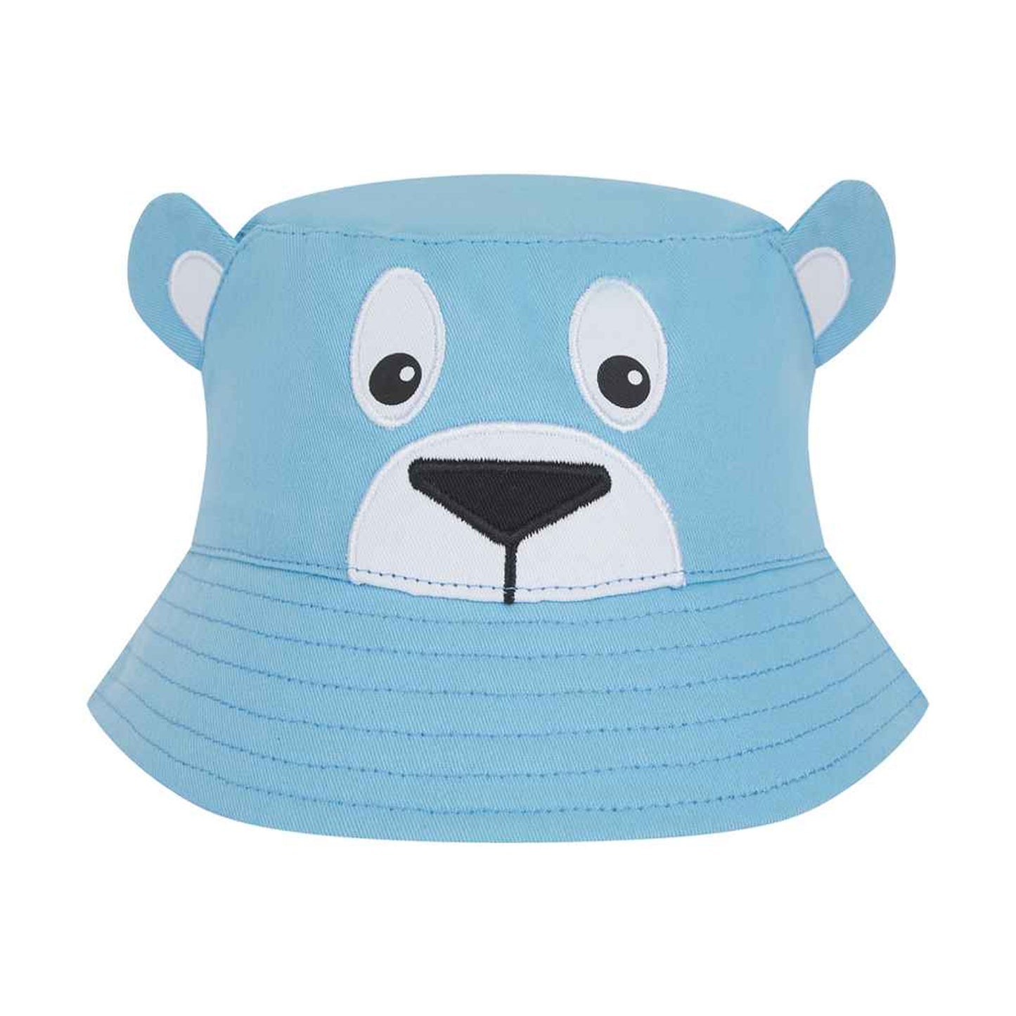 Pale Blue - Front - Larkwood Baby Bear Bucket Hat
