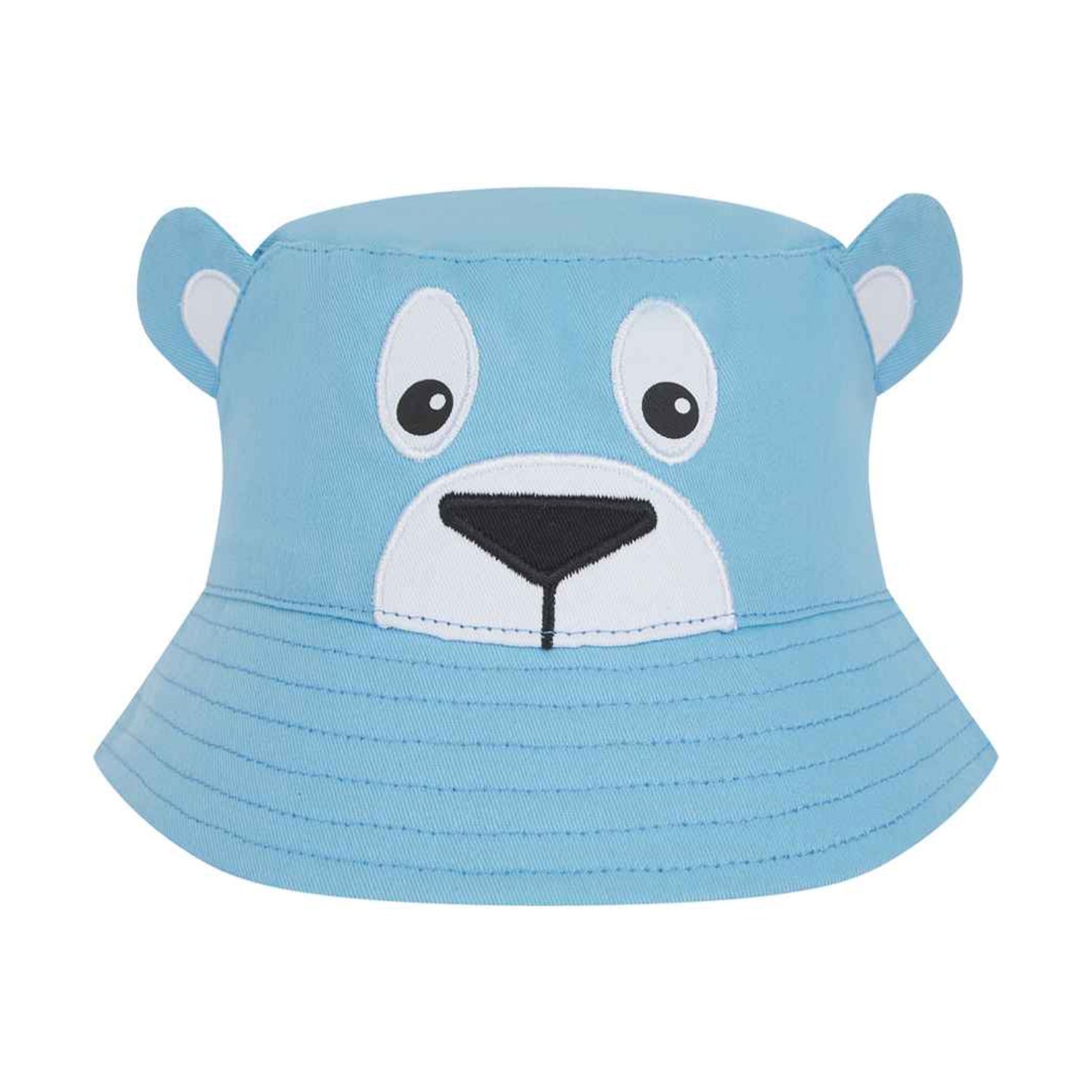 Pale Blue - Front - Larkwood Baby Bear Bucket Hat